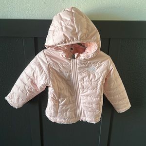 Pink North Face winter coat
